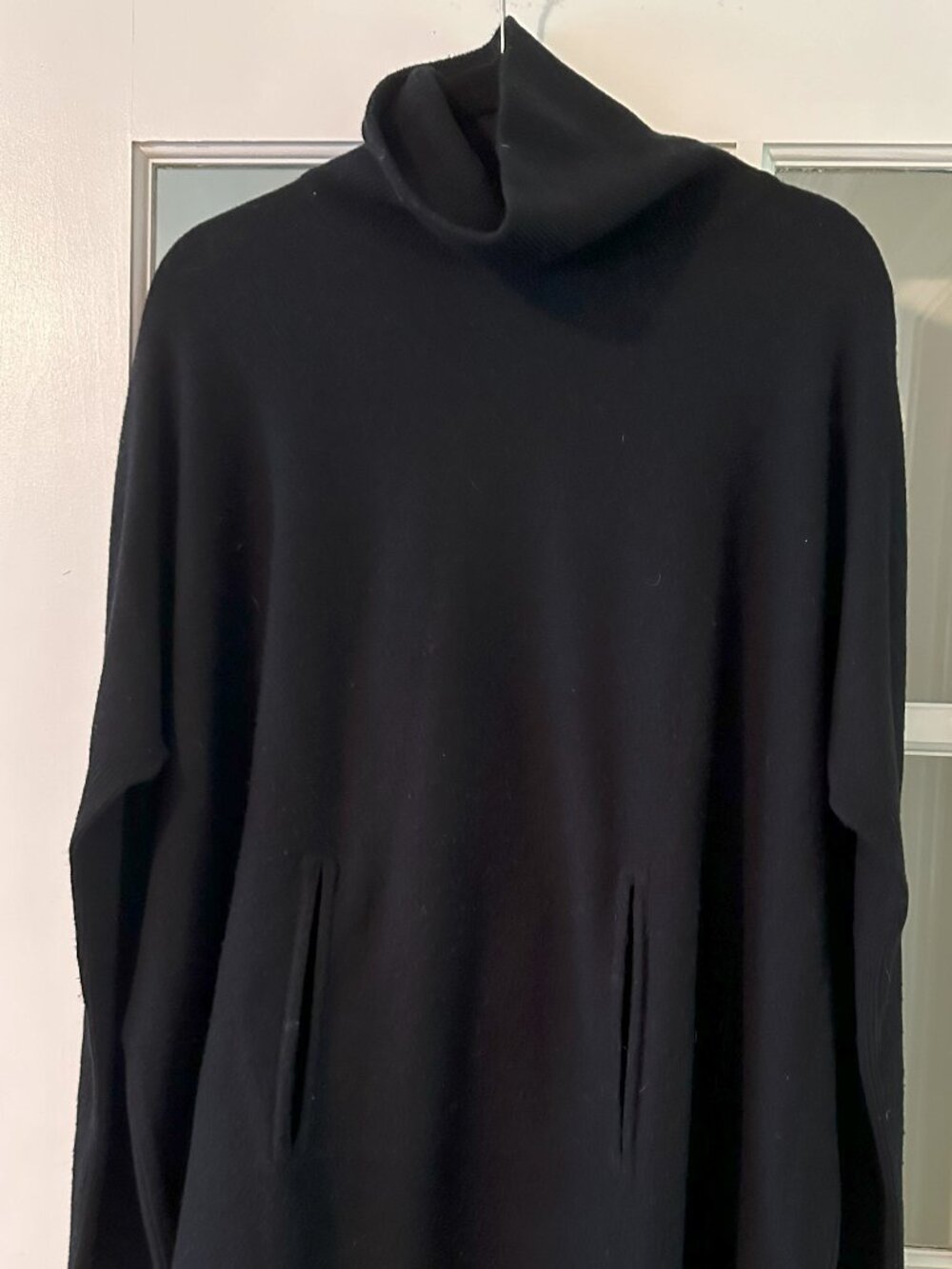 Garnet Hill oversized turtleneck sweater  black